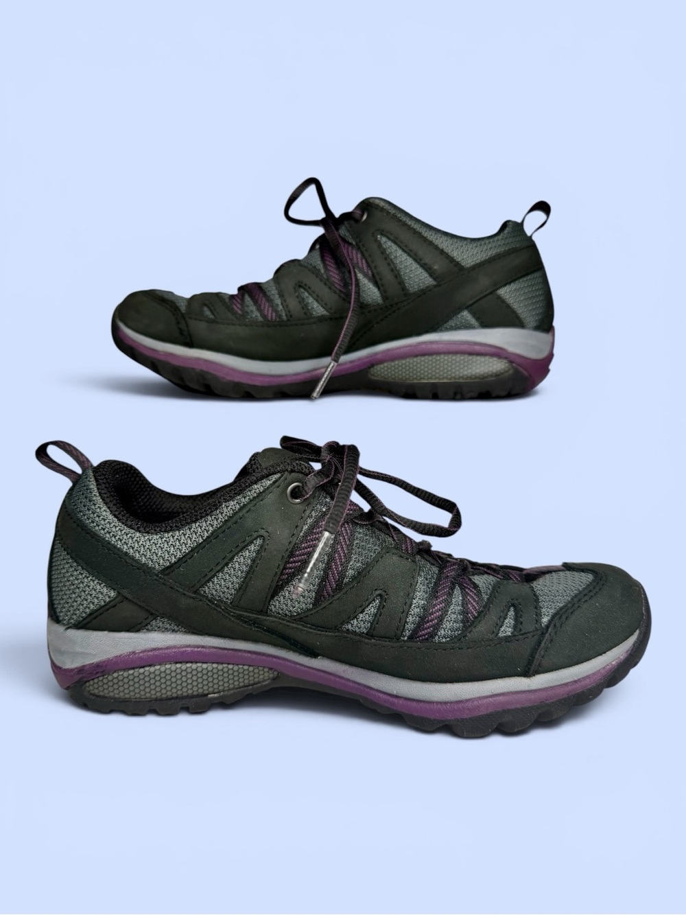 Merrell Siren Sport 3 Women’s 6.5 Black/Blackberry Vibram Trail Sneaker Gore-Tex - Picture 3 of 11